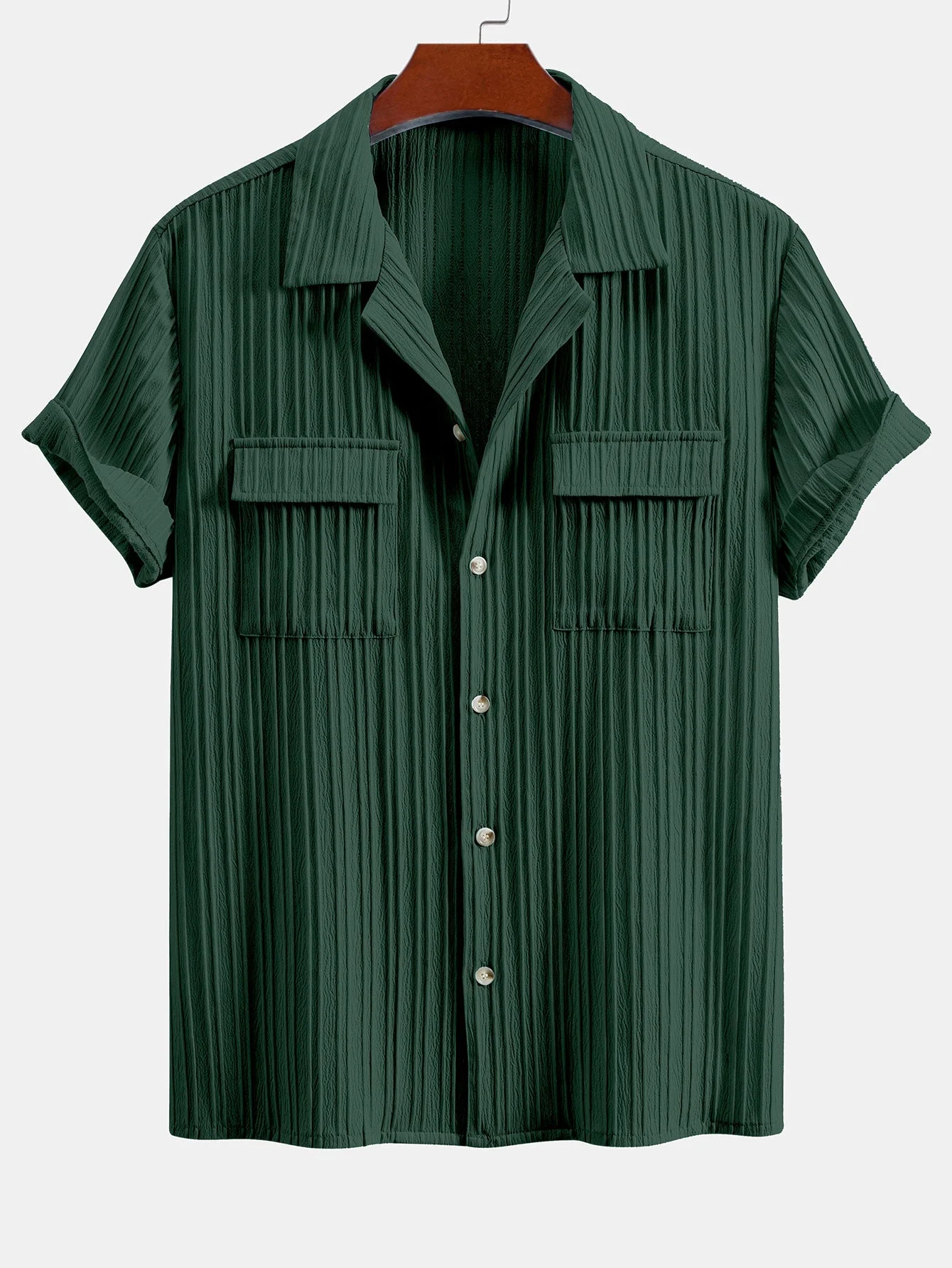 Hayden® | Textured Cuban Collar Pocket Shirt - Image 4