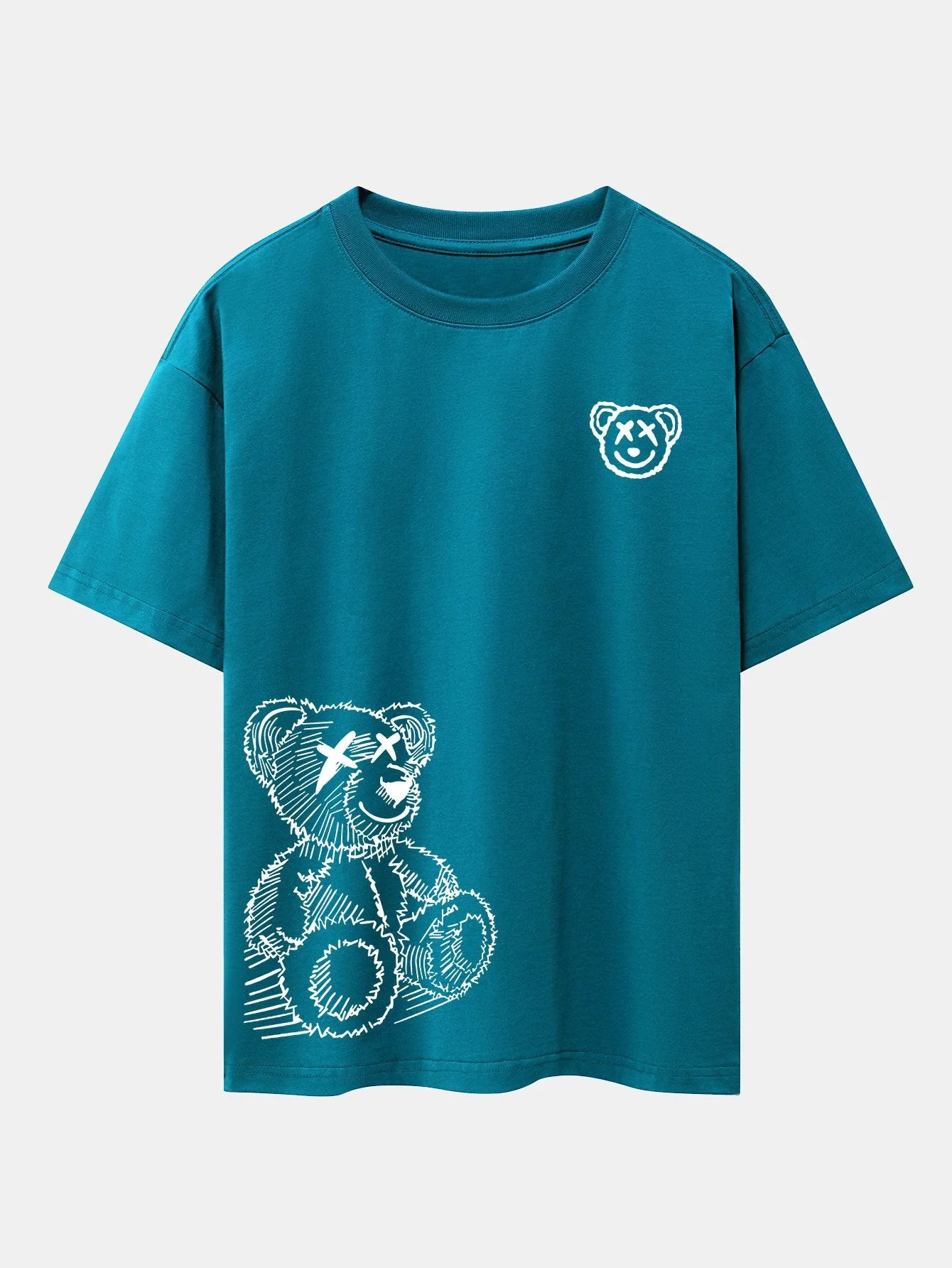 Héctor® | Cartoon Bear Print Drop Shoulder Oversize T-Shirt - Image 10