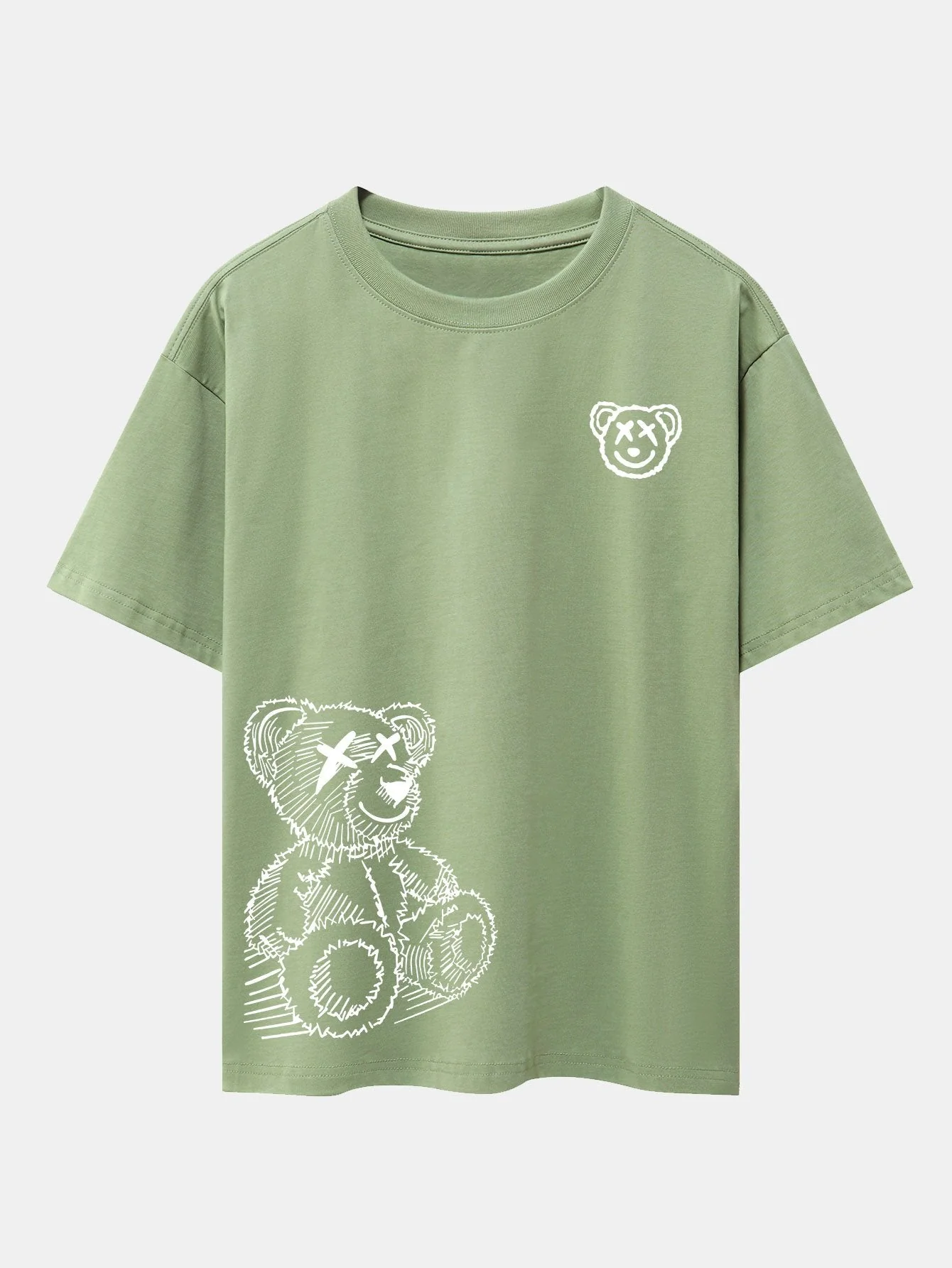 Héctor® | Cartoon Bear Print Drop Shoulder Oversize T-Shirt - Image 12