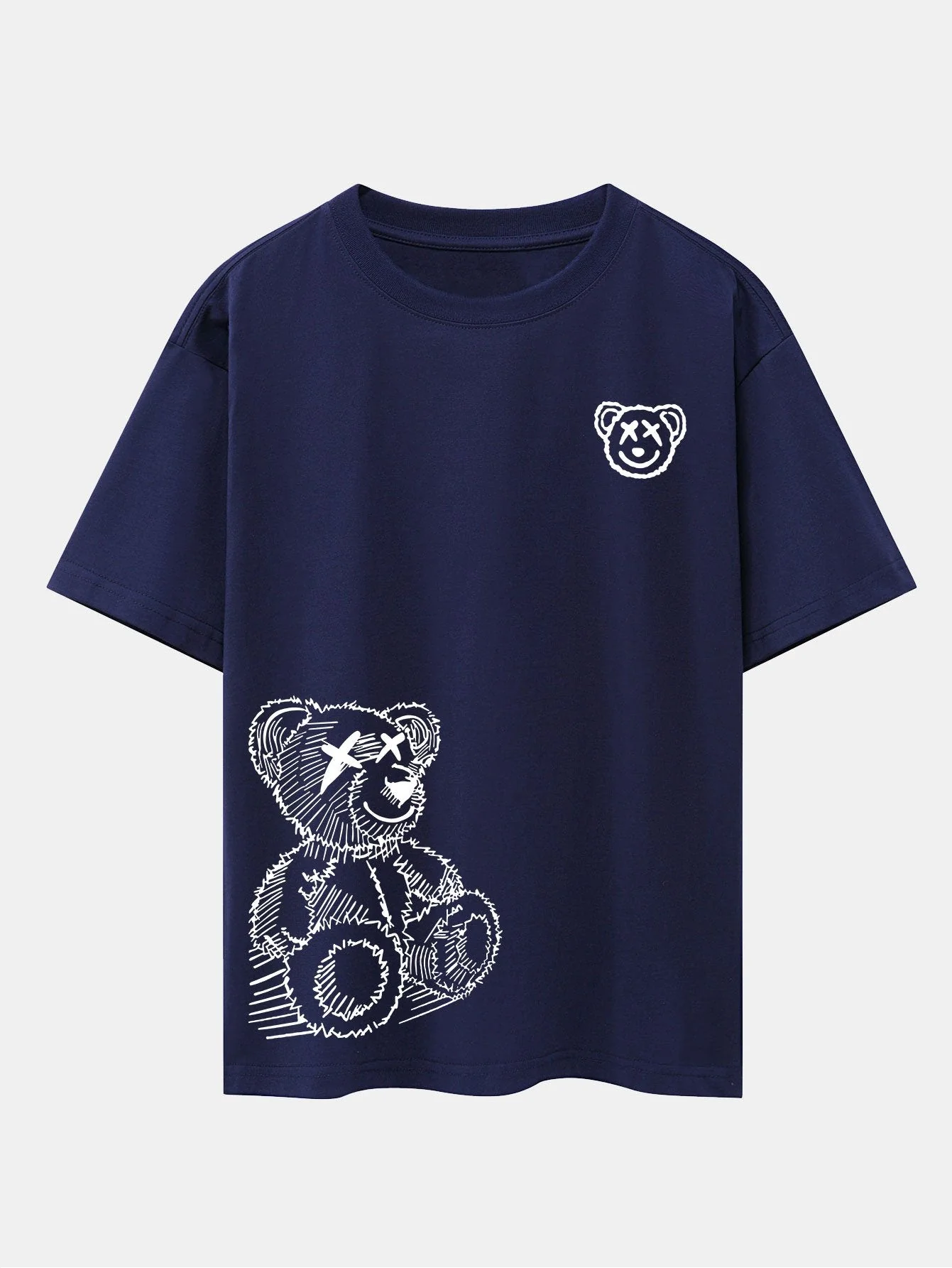 Héctor® | Cartoon Bear Print Drop Shoulder Oversize T-Shirt - Image 13