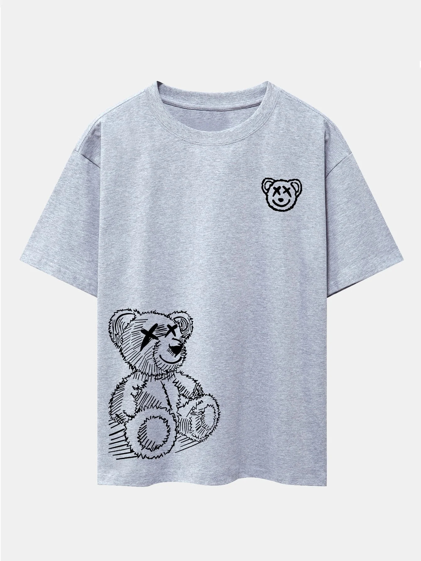 Héctor® | Cartoon Bear Print Drop Shoulder Oversize T-Shirt - Image 14