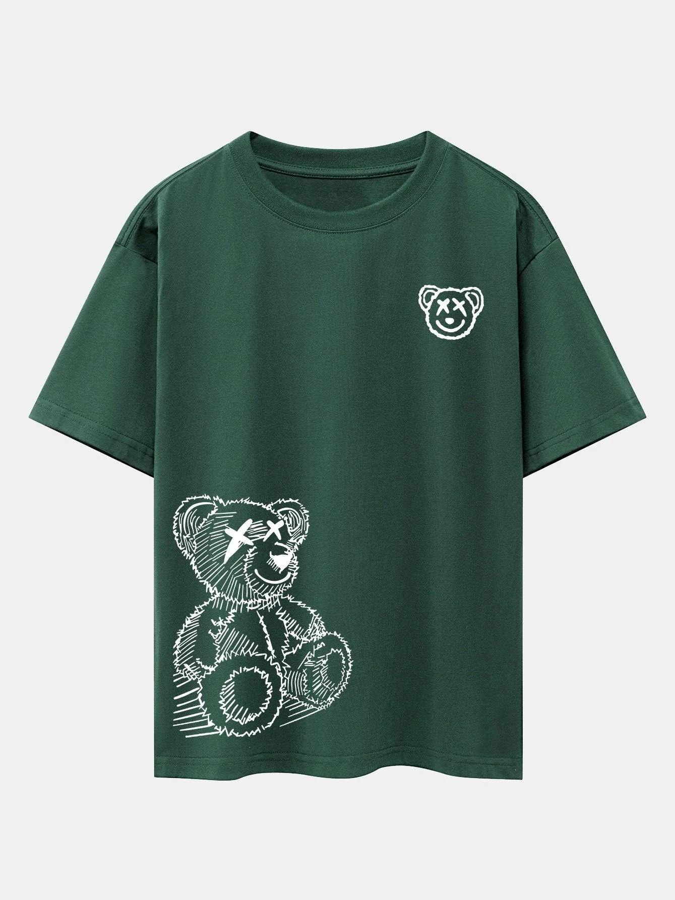 Héctor® | Cartoon Bear Print Drop Shoulder Oversize T-Shirt - Image 6