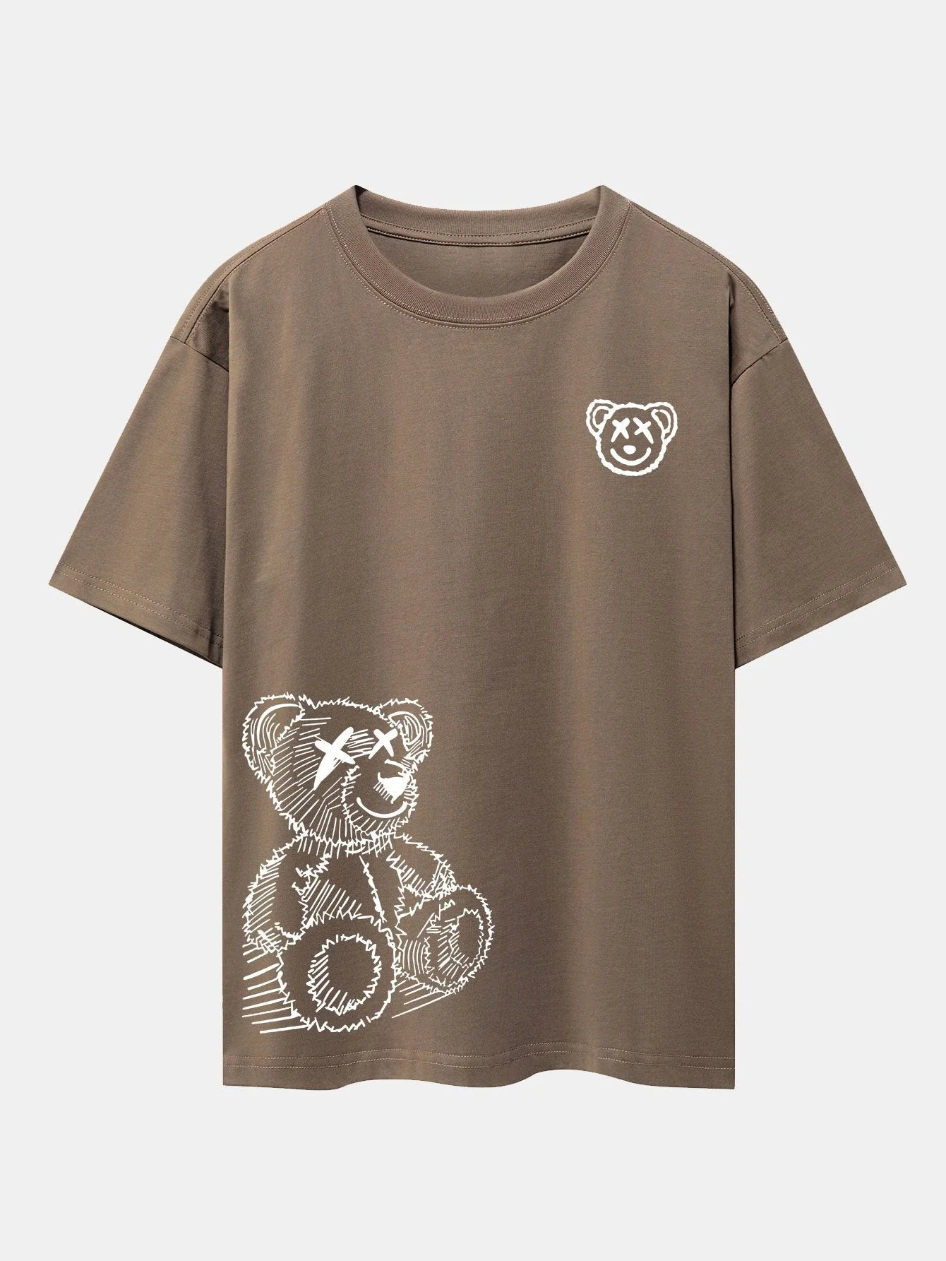 Héctor® | Cartoon Bear Print Drop Shoulder Oversize T-Shirt - Image 7