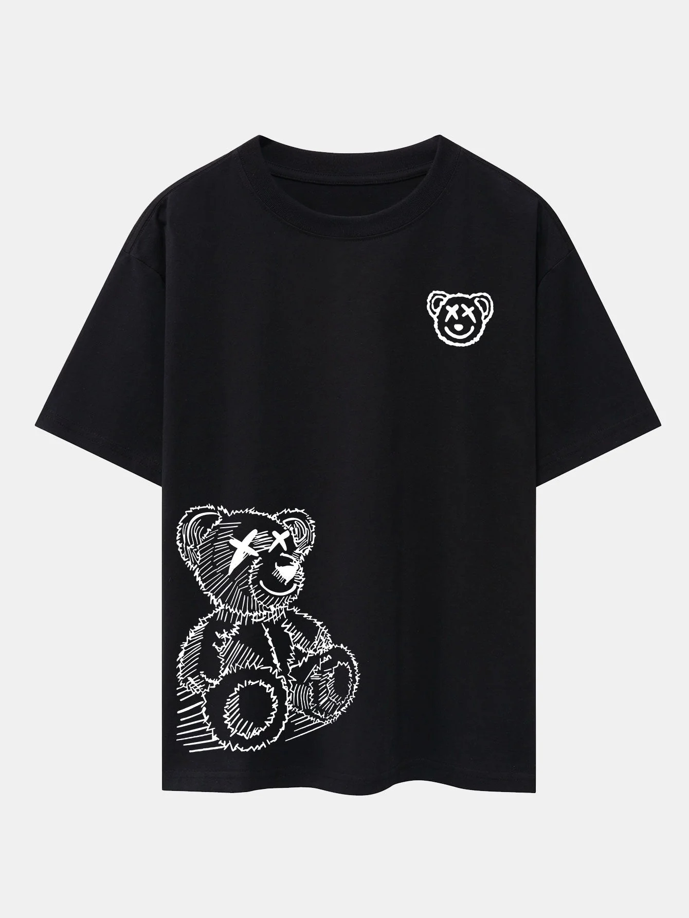 Héctor® | Cartoon Bear Print Drop Shoulder Oversize T-Shirt - Image 9