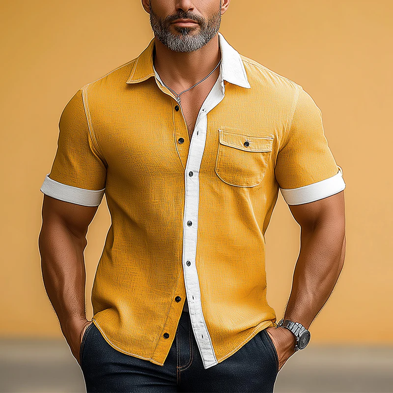 Hector | Men'S Summer Light Linen Short Sleeve Shirt - Image 2