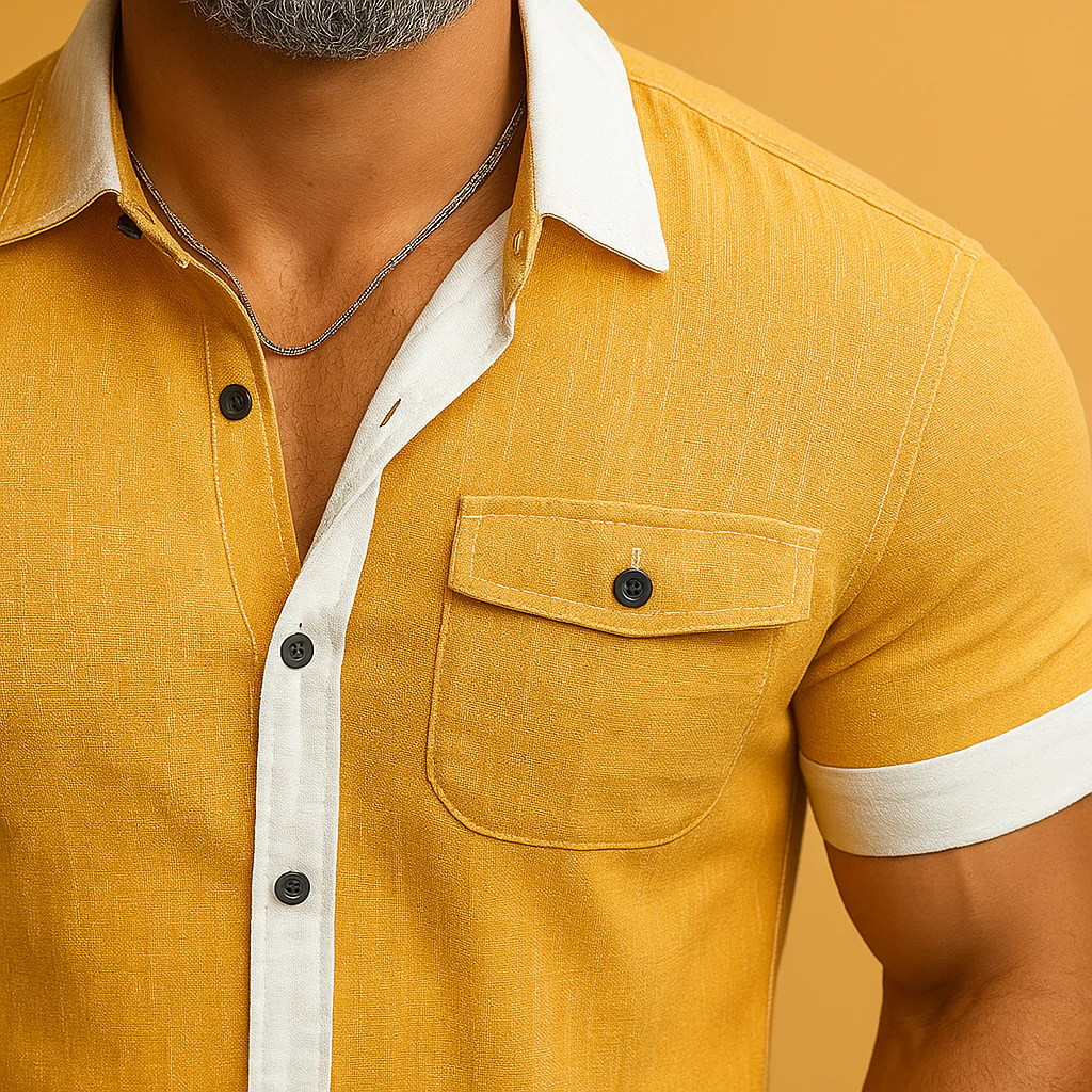 Hector | Men'S Summer Light Linen Short Sleeve Shirt - Image 3