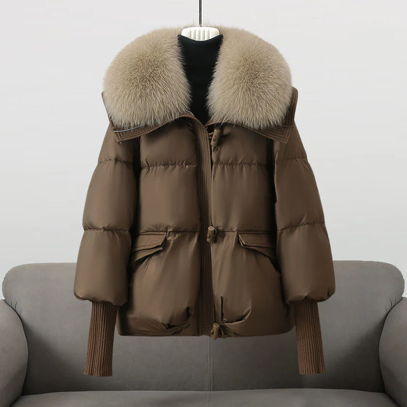 Héctor | Women's fur-trimmed quilted puffer jacket - Image 3
