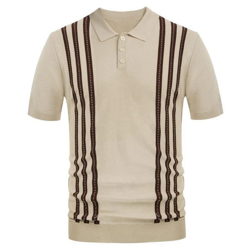 Helier® | Striped Casual Polo - Image 4