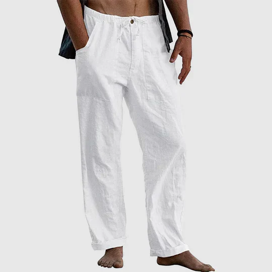 Helios® | Linen Trousers With Drawstring - Image 2