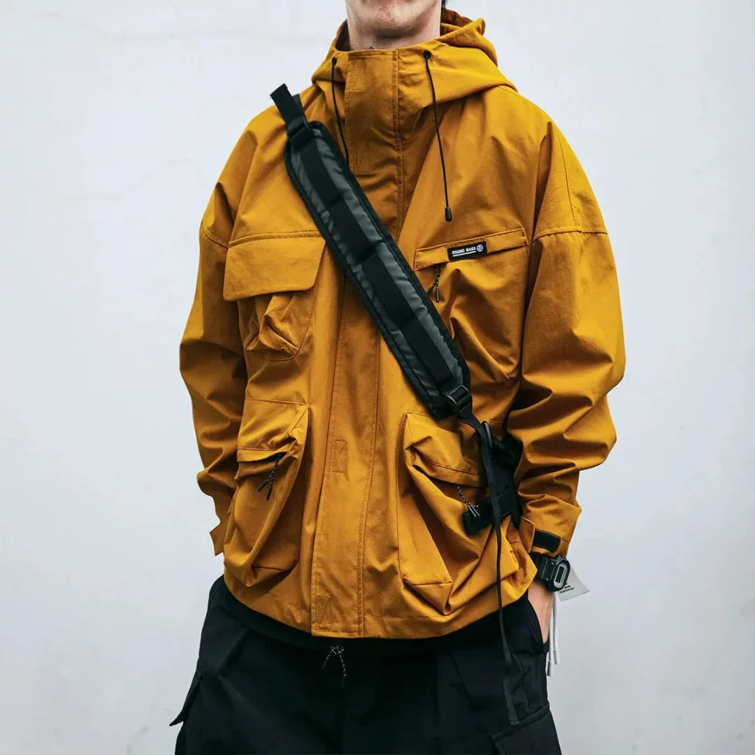 Helios | Men's hooded multi-pocket utility jacket - Image 3