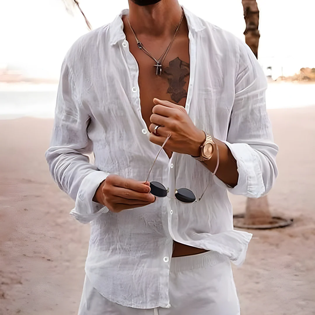 Hello Natural Cotton Summer Shirt - Image 4