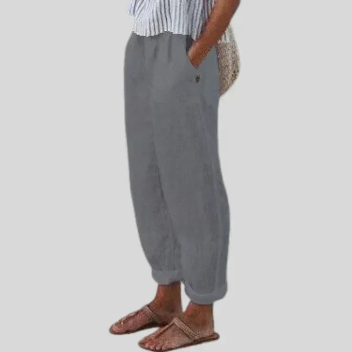 Hendrix® | Beige Linen Trousers For Men - Image 5
