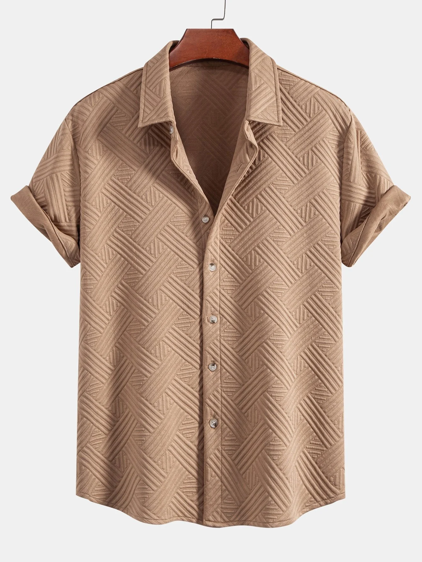 Henry® | Texture Jacquard Button Up Shirt & Shorts - Image 2
