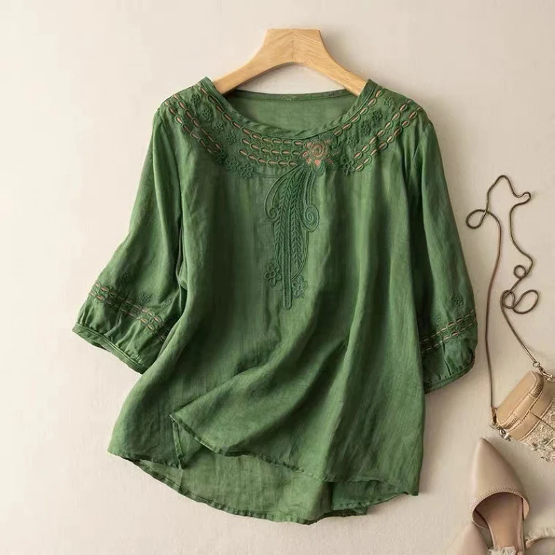 Henry | Claire Peasant Linen Blouse - Image 4
