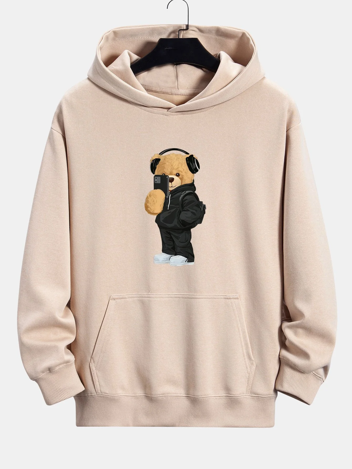 Henry | Fashion Bear Taking Photo Print Relax Fit Hoodie - Image 2