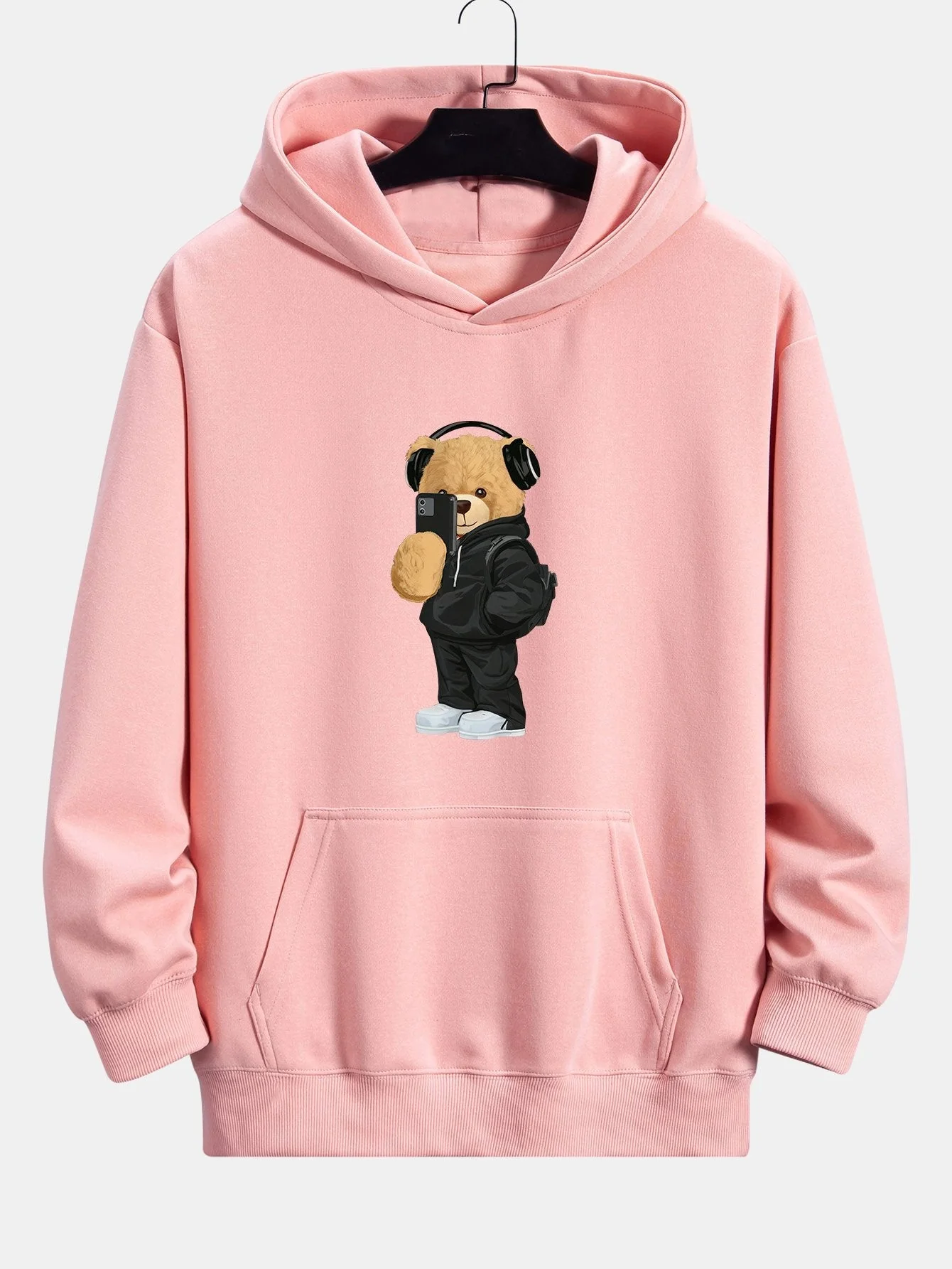 Henry | Fashion Bear Taking Photo Print Relax Fit Hoodie - Image 8