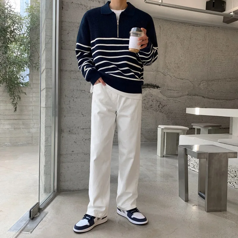 Herbert® | Modern Striped Knitted Sweater For Men: Stylish And Comfortable - Image 4