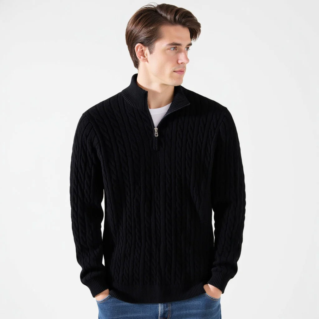 Herberto® | Quarter-Zip Knitted Jumper - Image 7