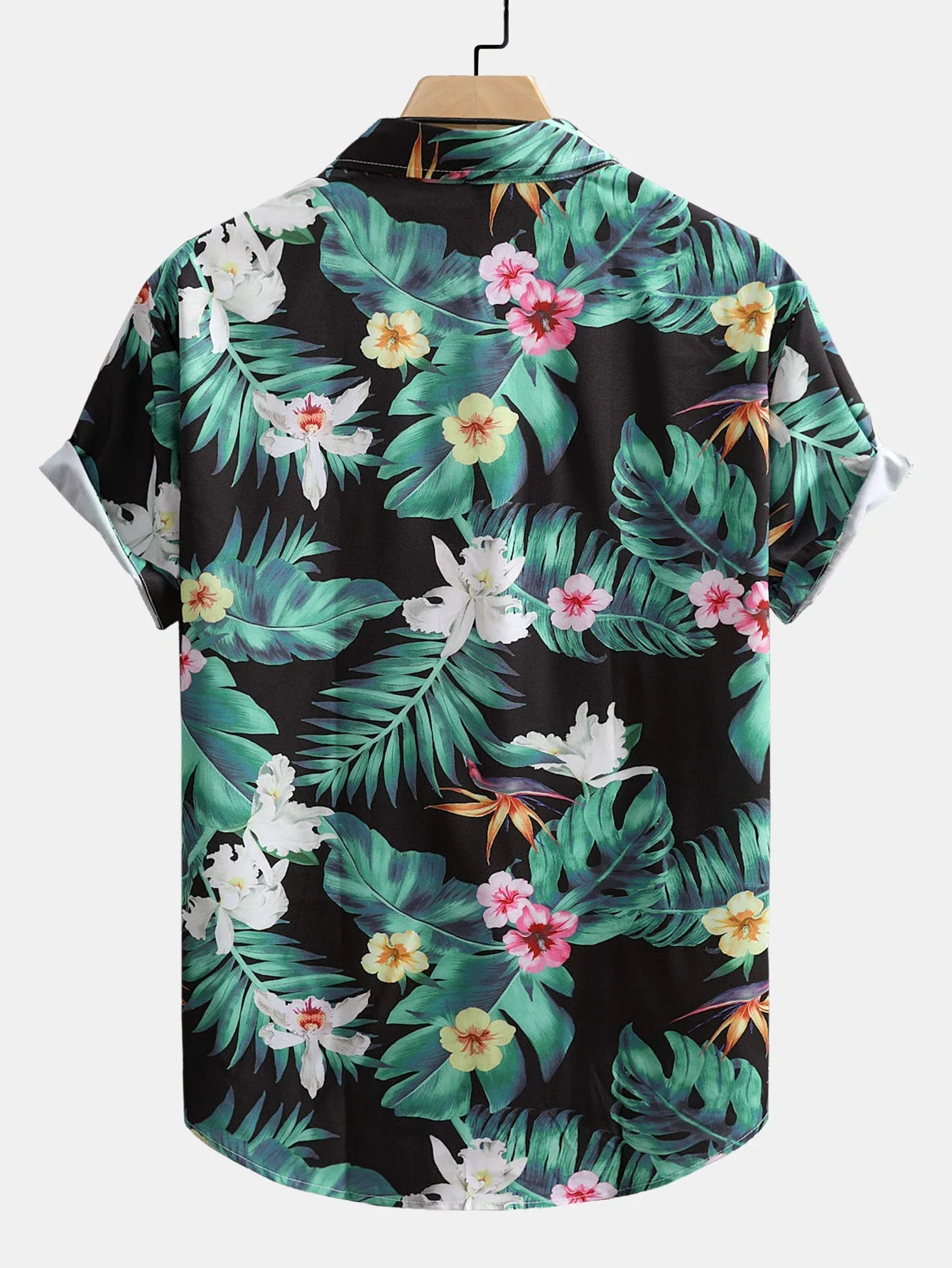 Herberto® | Tropical Flowers Print Button Up Shirt & Swim Shorts - Image 3