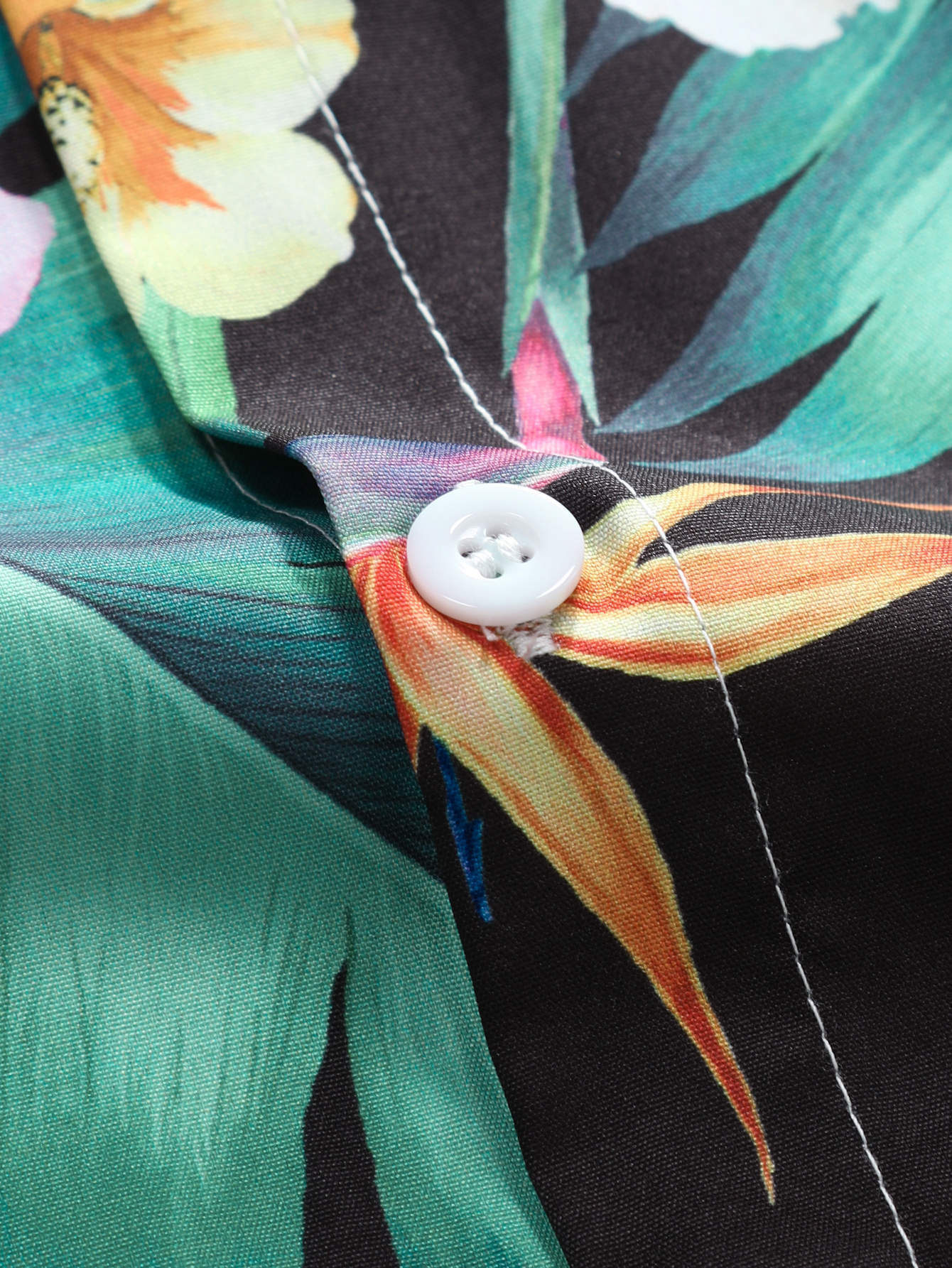 Herberto® | Tropical Flowers Print Button Up Shirt & Swim Shorts - Image 8