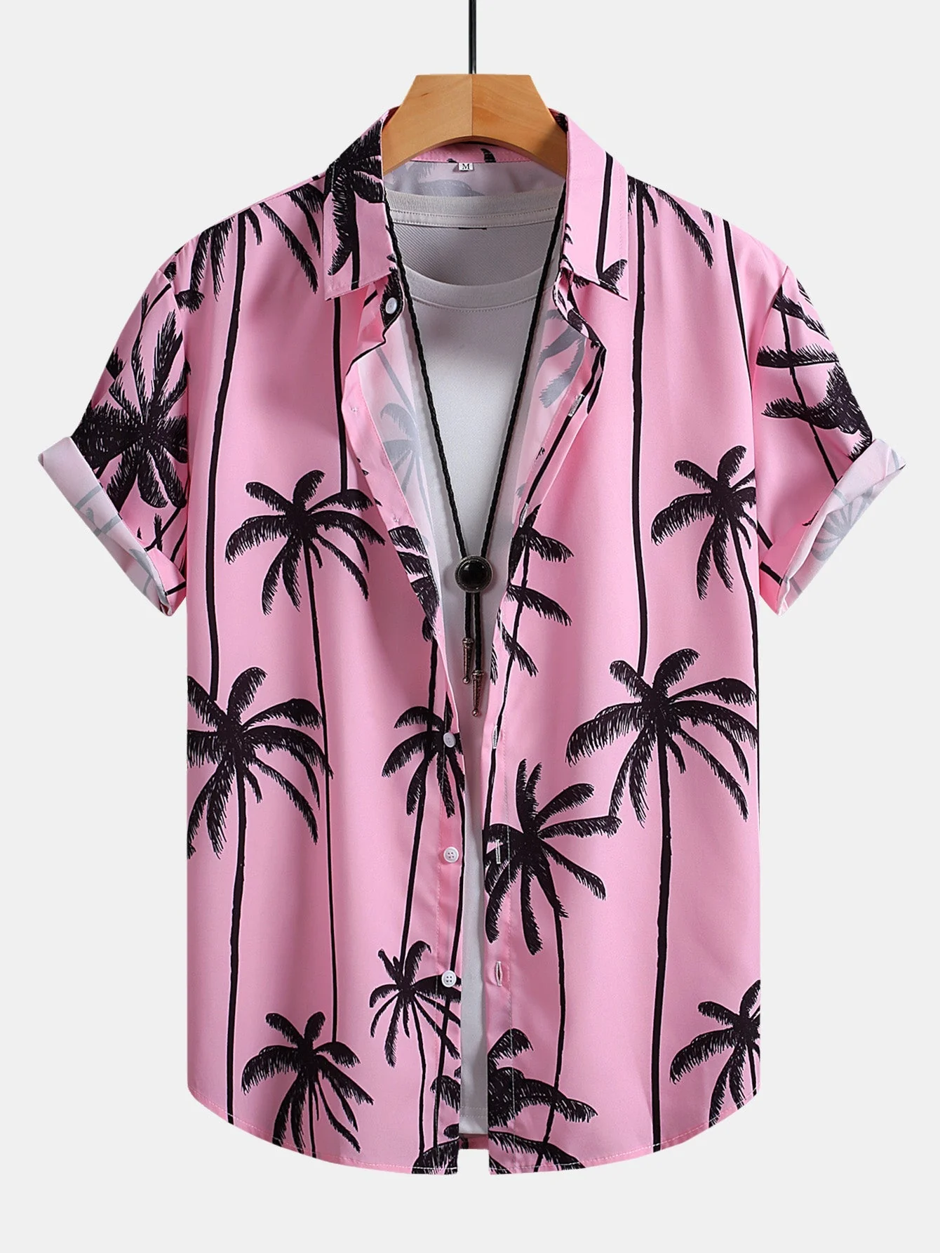 Heriberto® | Palm Tree Print Button Up Shirt & Swim Shorts - Image 2