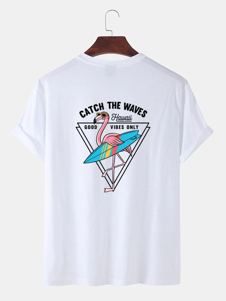 Herman® | Surf Flamingo Print T-Shirt - Image 4