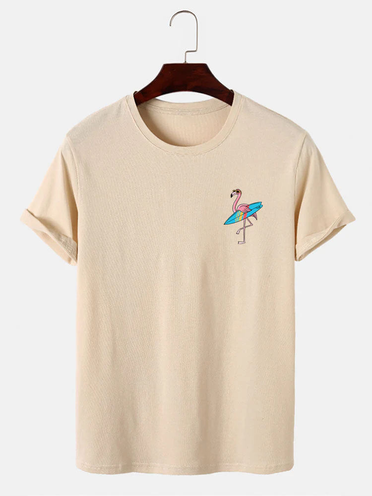 Herman® | Surf Flamingo Print T-Shirt - Image 5