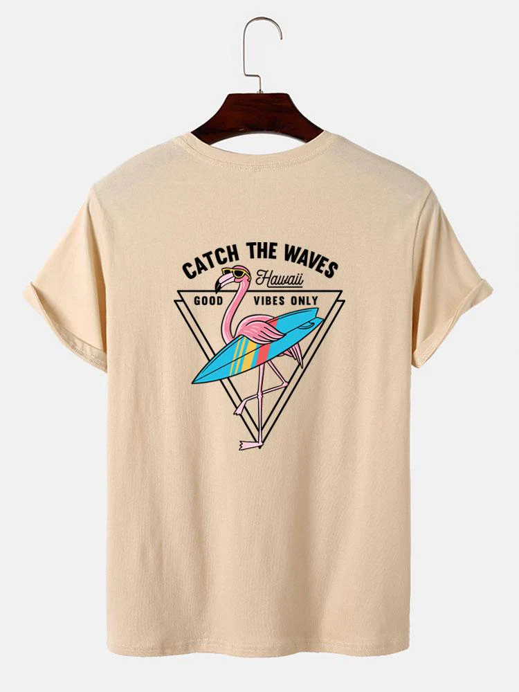 Herman® | Surf Flamingo Print T-Shirt - Image 6