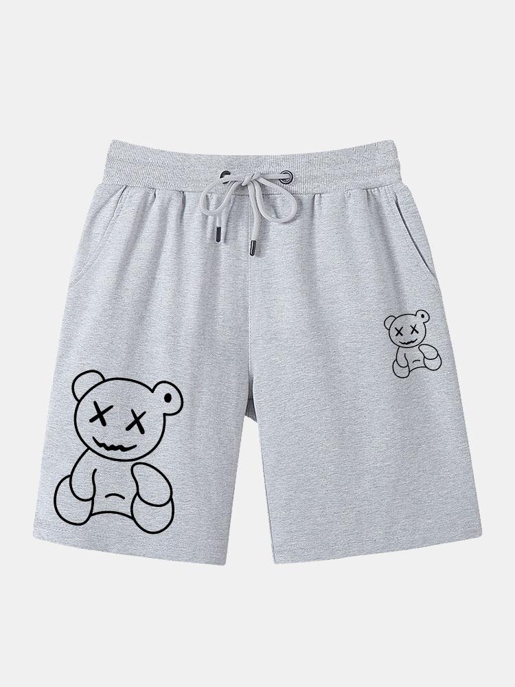 Hermenegildo® | Line Shaped Bear Print Shorts - Image 2
