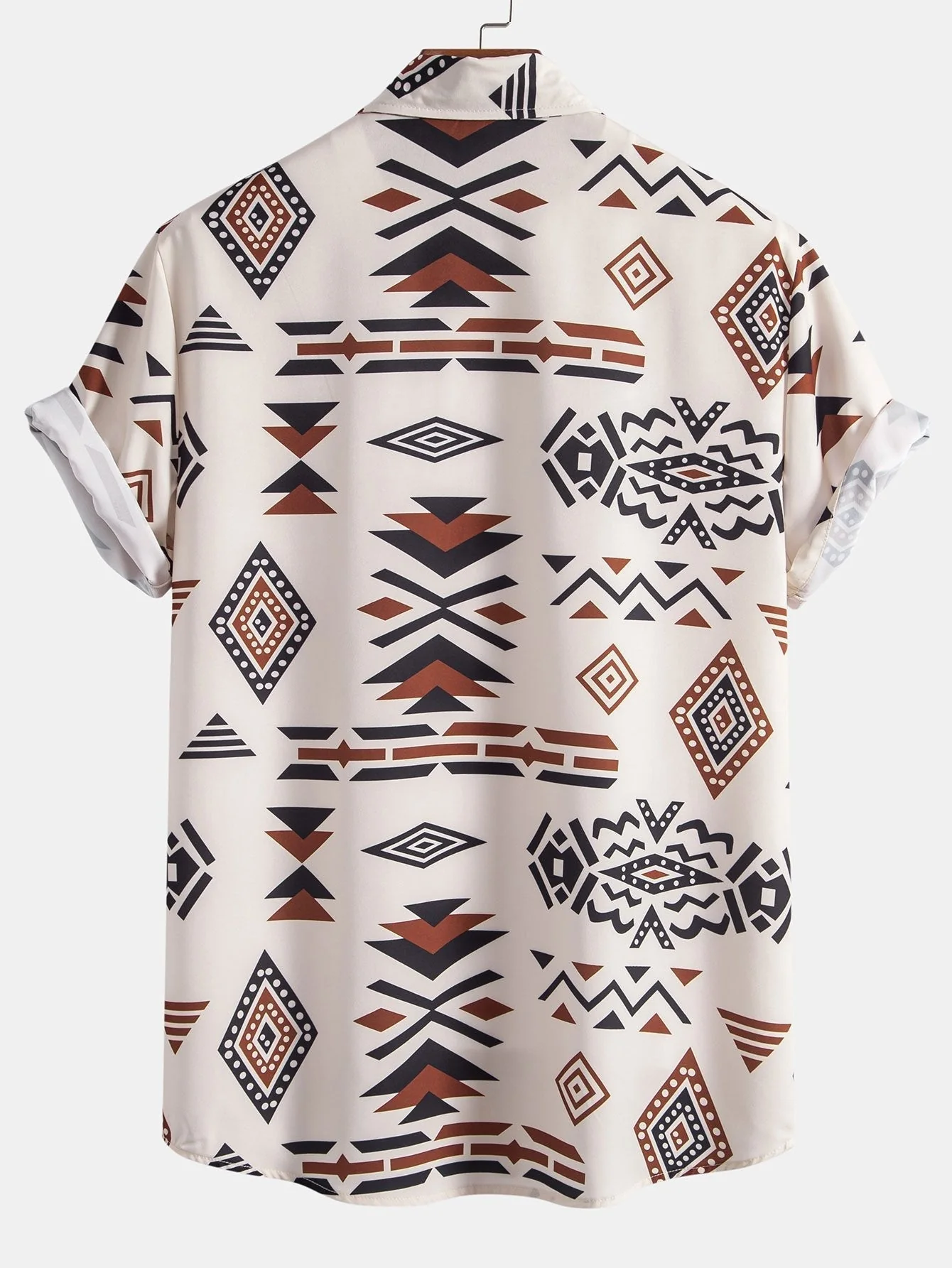 Hermes® | Aztec Geometric Print Shirt & Swim Shorts - Image 5