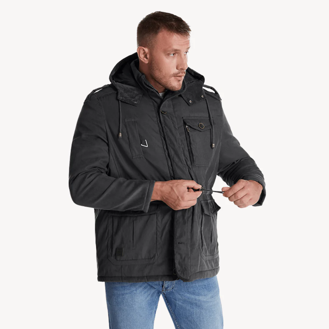 Higinio® | Men’s Winter Parka With Multiple Pockets - Image 2