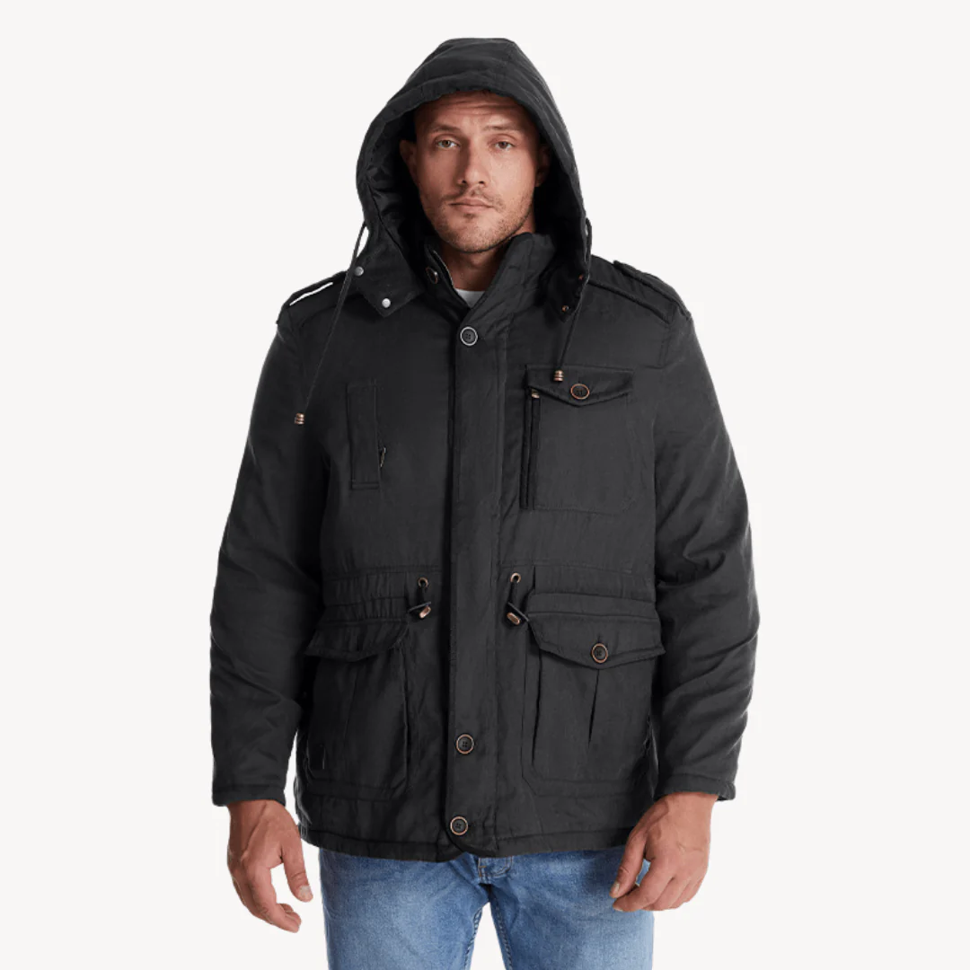 Higinio® | Men’s Winter Parka With Multiple Pockets - Image 3