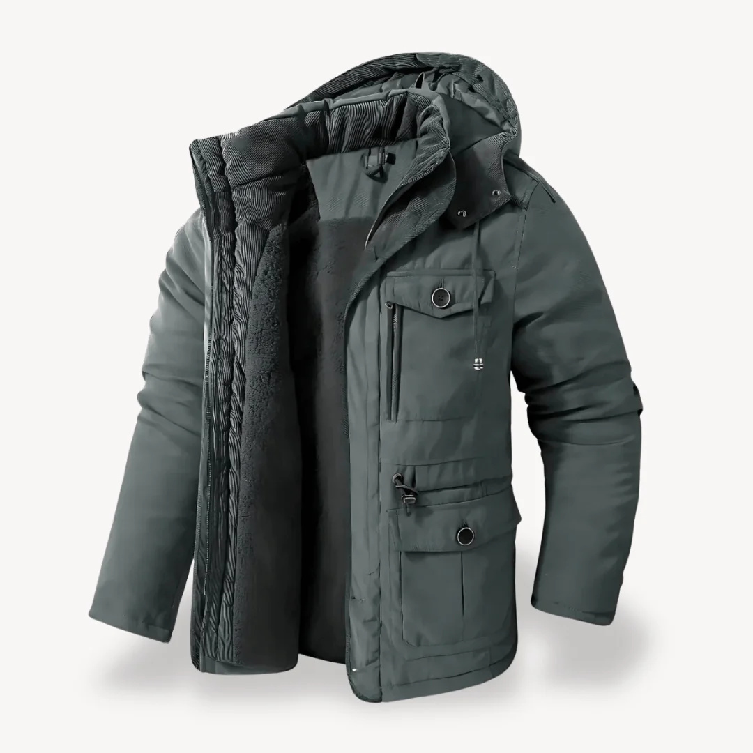 Higinio® | Men’s Winter Parka With Multiple Pockets - Image 6