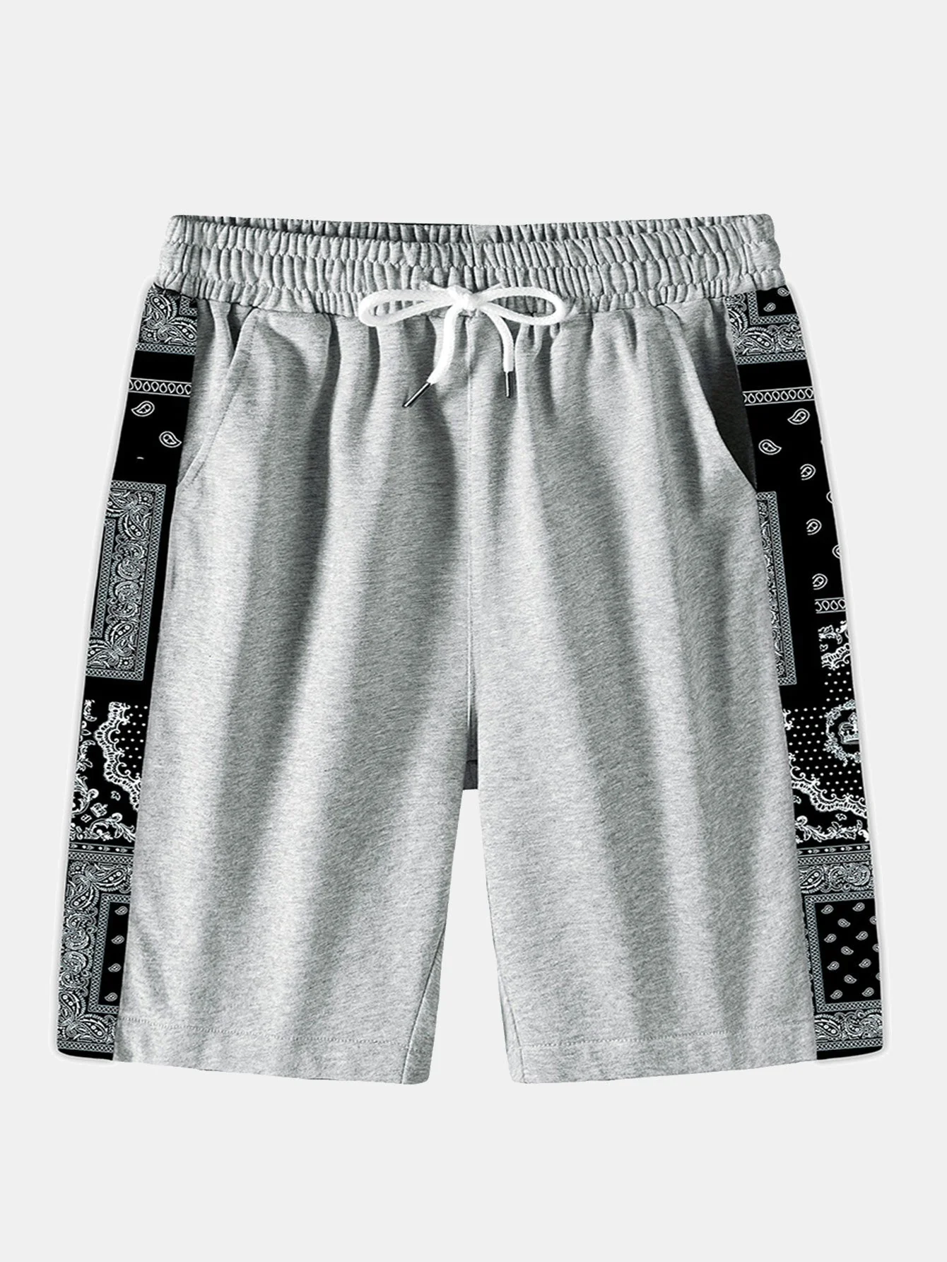 Higinio® | Paisley Paneled Jersey Shorts - Image 2