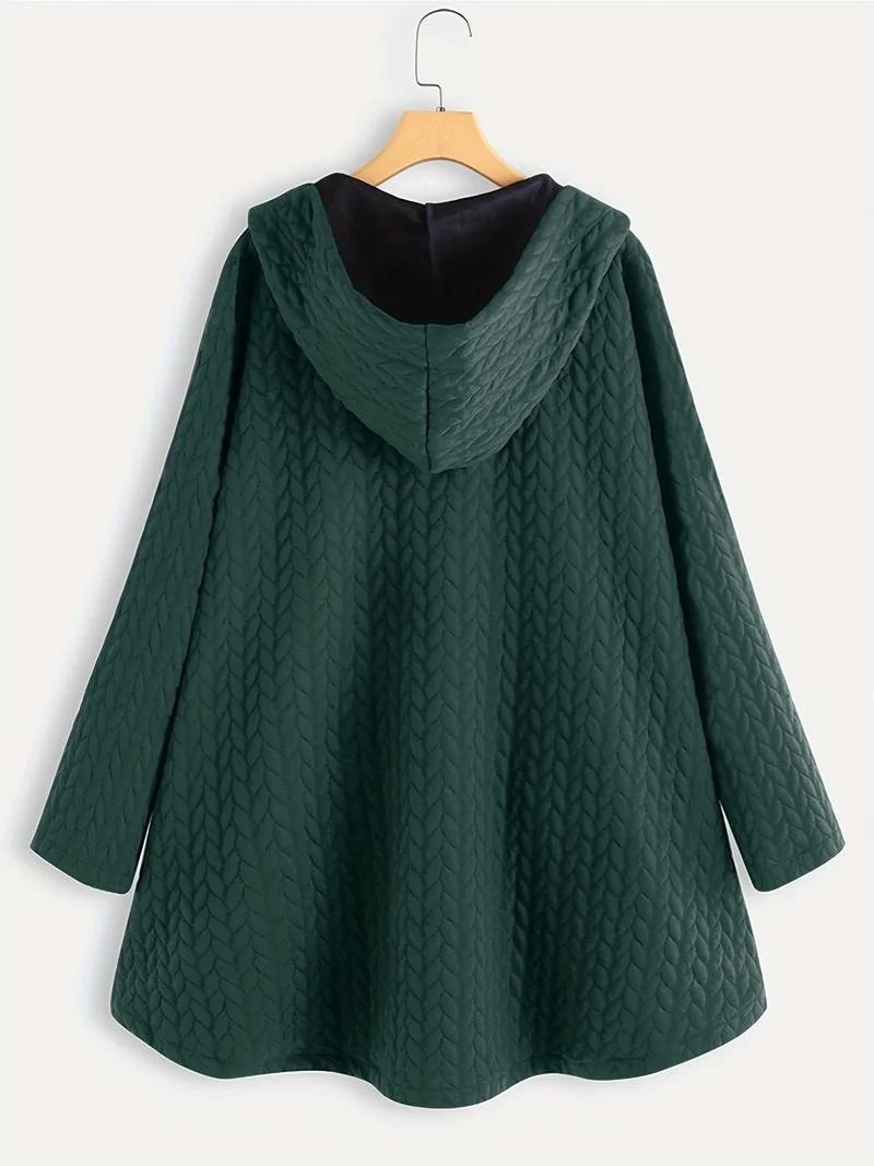 Hilario | Women's quilted hooded jacket with button placket - Image 10