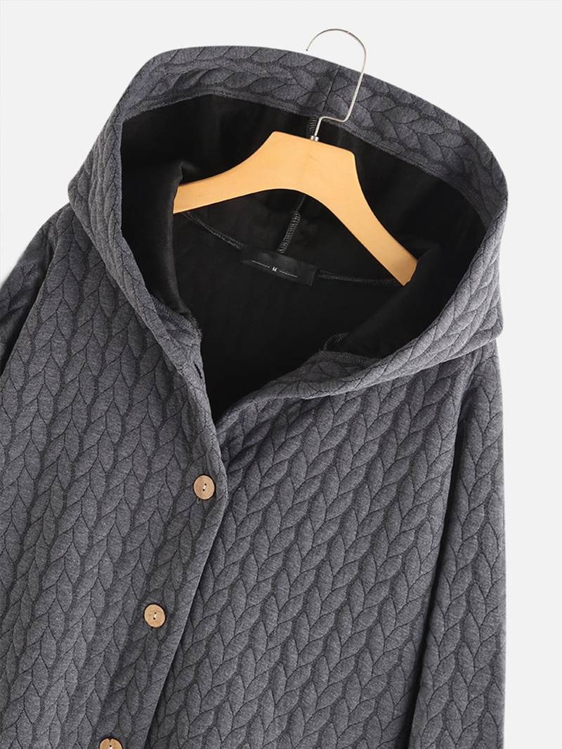 Hilario | Women's quilted hooded jacket with button placket - Image 15