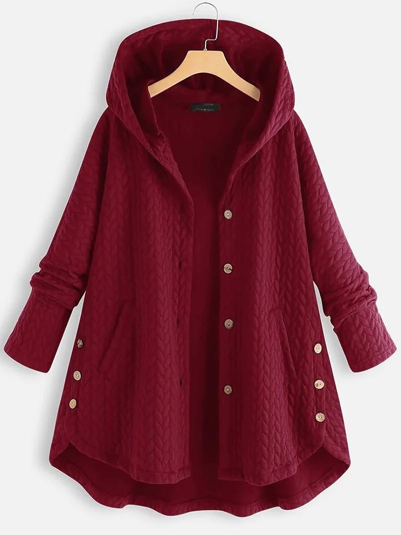 Hilario | Women's quilted hooded jacket with button placket - Image 2