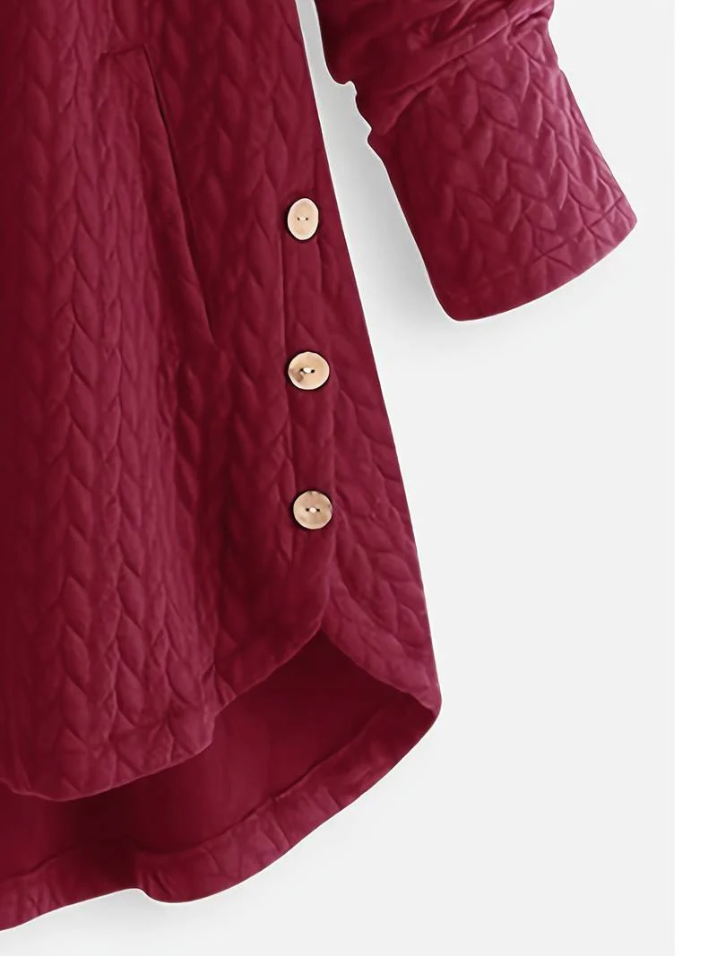 Hilario | Women's quilted hooded jacket with button placket - Image 3