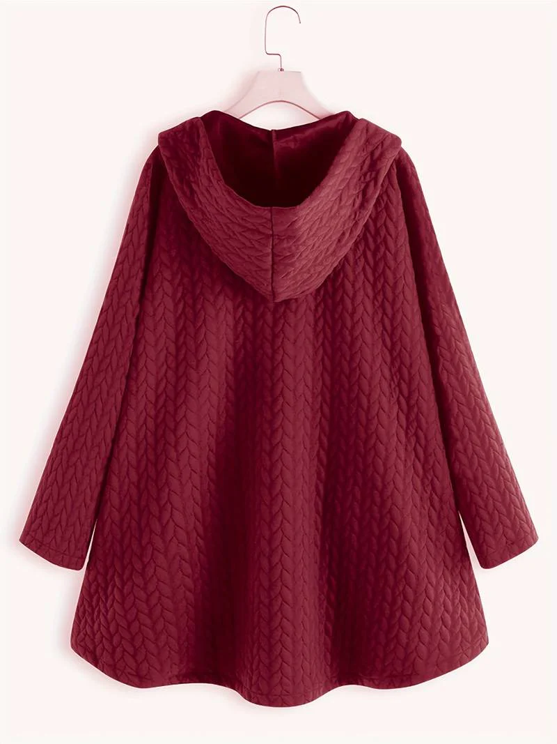 Hilario | Women's quilted hooded jacket with button placket - Image 6