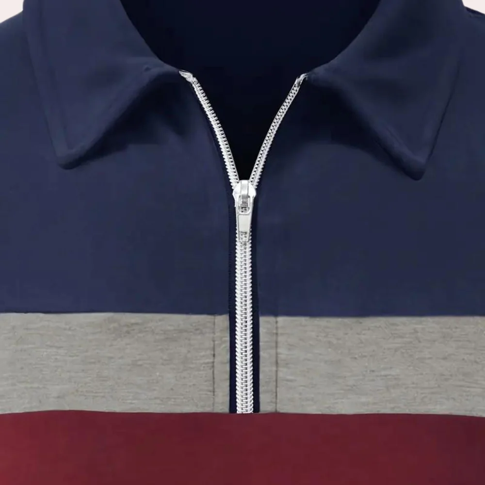 Hiram® | Long Sleeve Polo Shirt For Men - Image 2