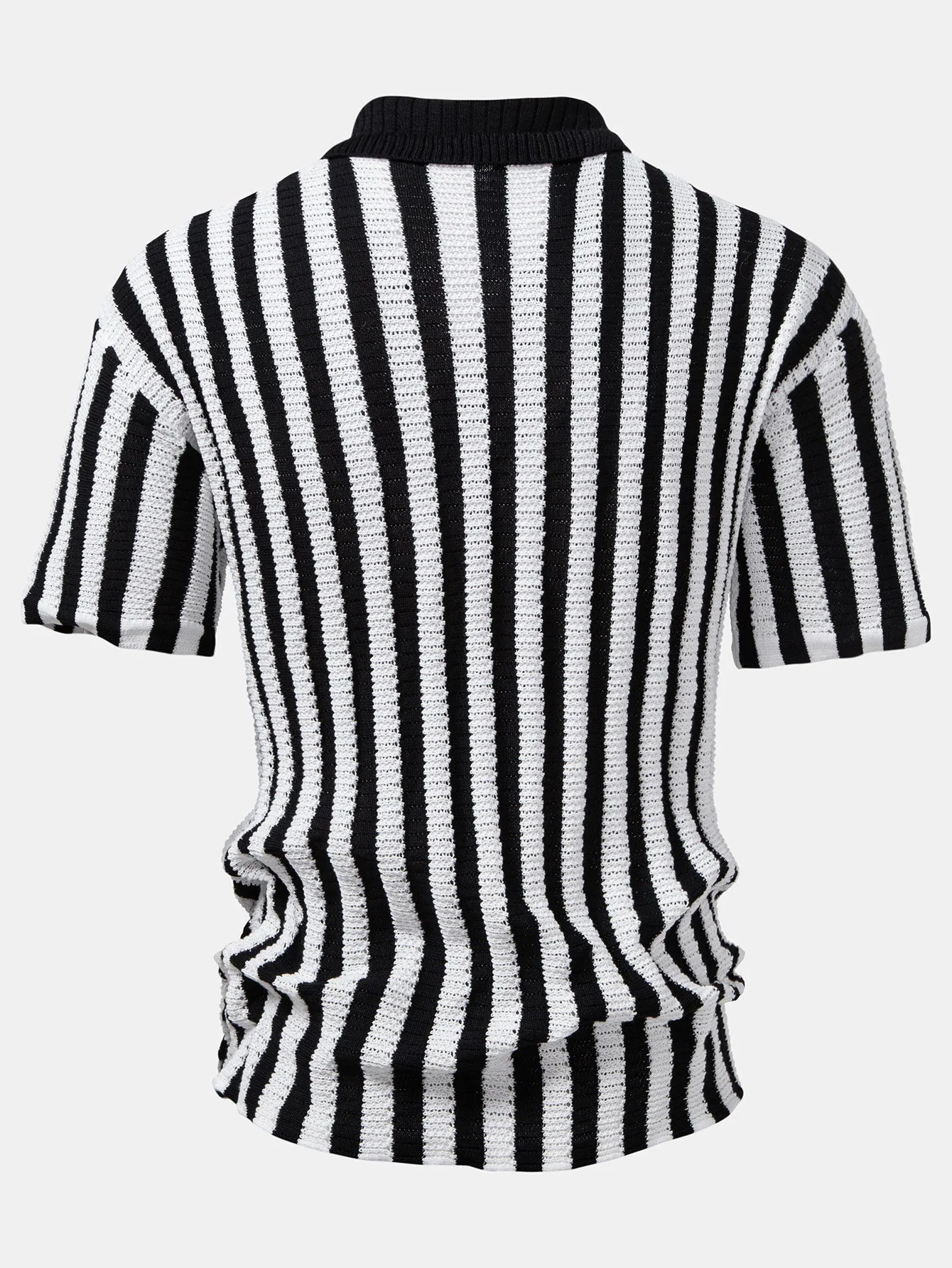 hola CROCHET STRIPED GRADIENT SHOULDER SHIRT & STRAIGHT LEG LINEN PANTS - Image 6