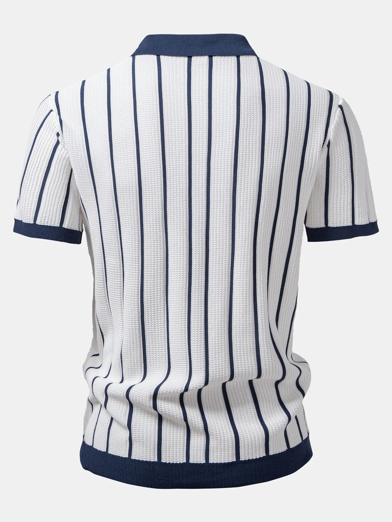 hola KNITTED STRIPED SHIRT WITH BUTTONS - Image 2