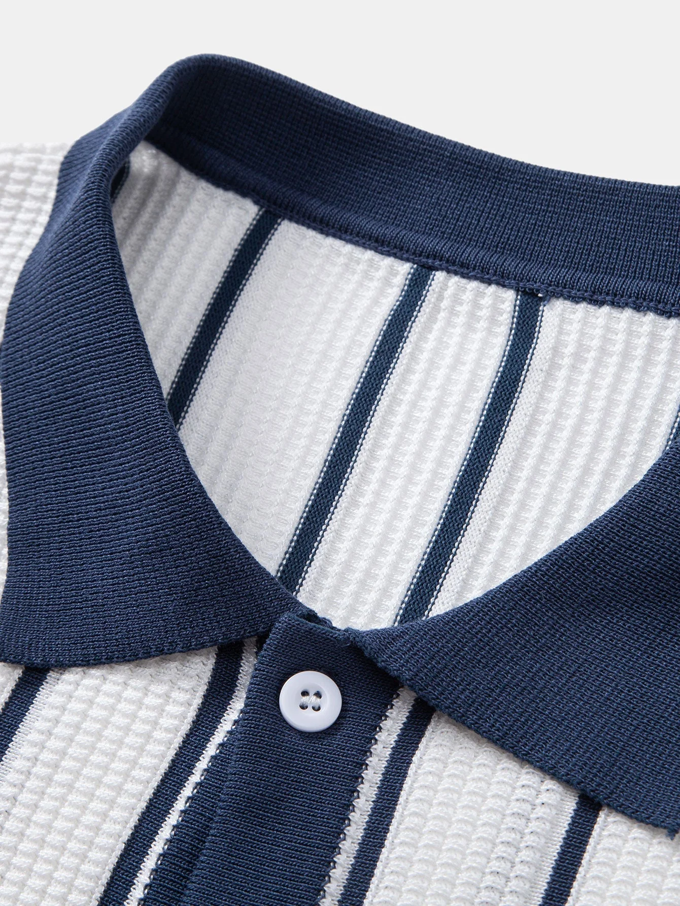 hola KNITTED STRIPED SHIRT WITH BUTTONS - Image 3
