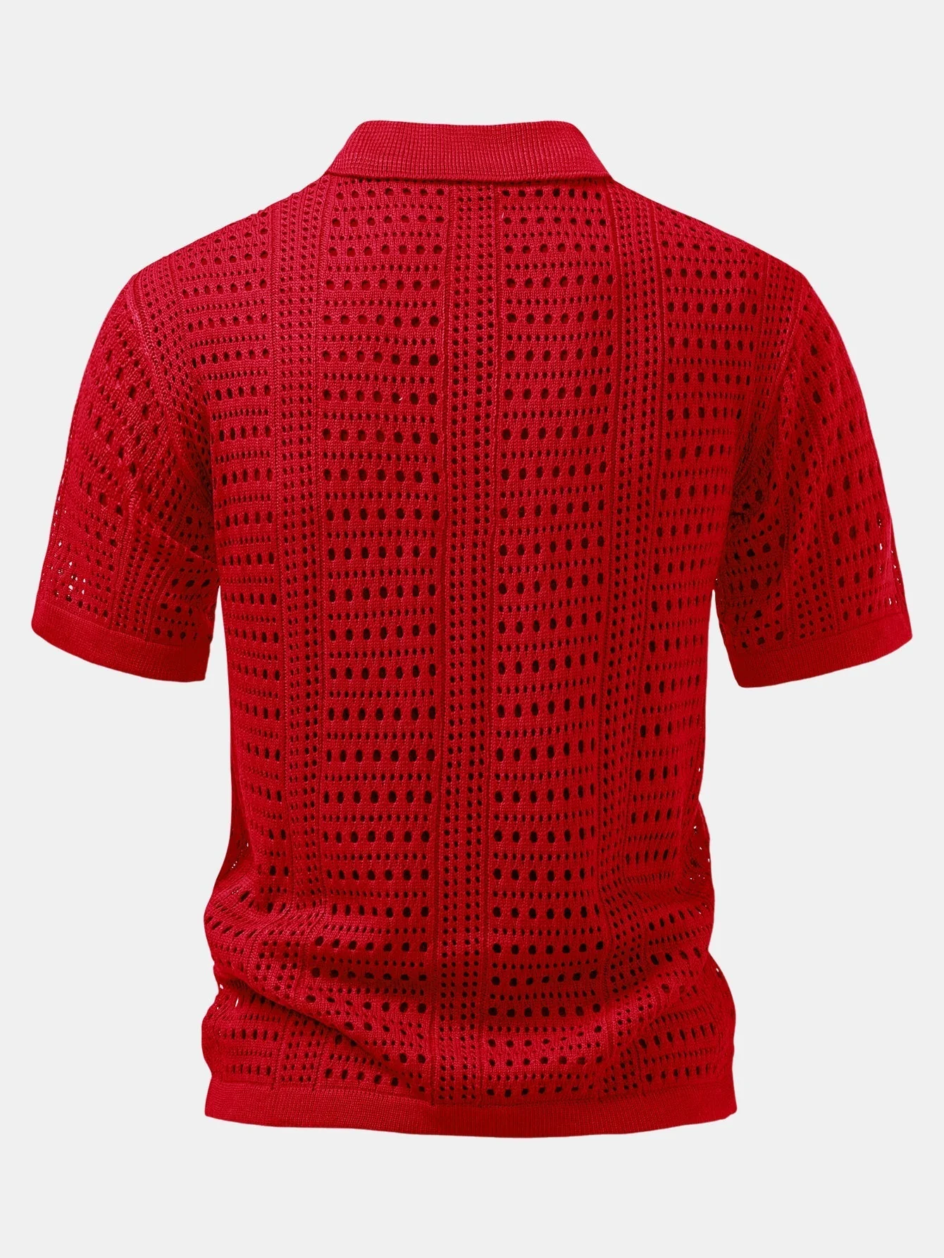 hola POLO A V IN CROCHET & PANTALONI IN LINO WITH GAMBA DRITTA - Image 9