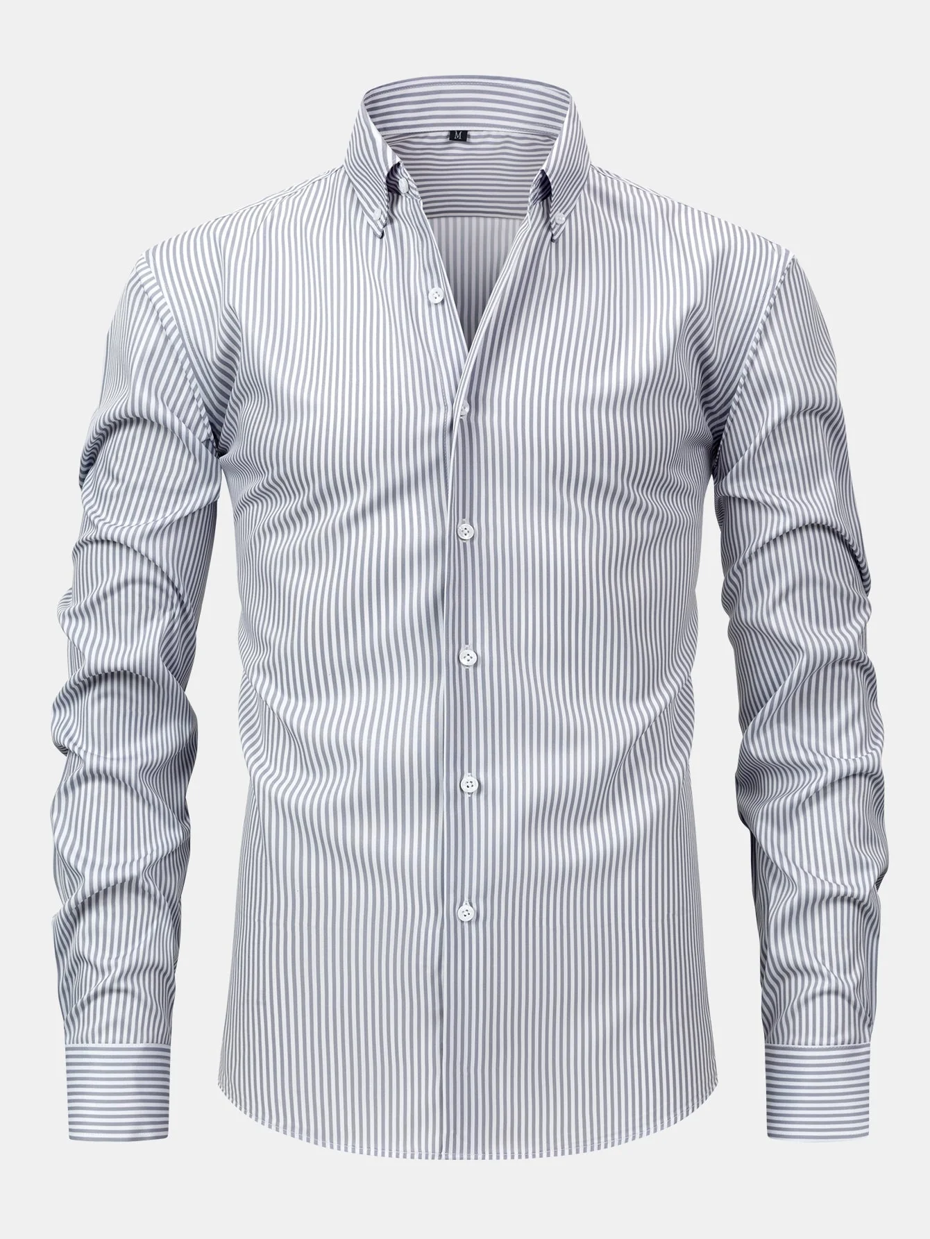 hola STRIPED LONG SLEEVE BUTTON-DOWN SHIRT - Image 13