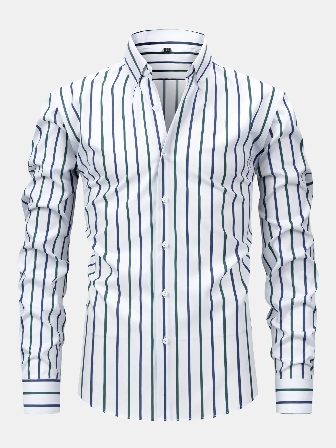 hola STRIPED LONG SLEEVE BUTTON-DOWN SHIRT - Image 25