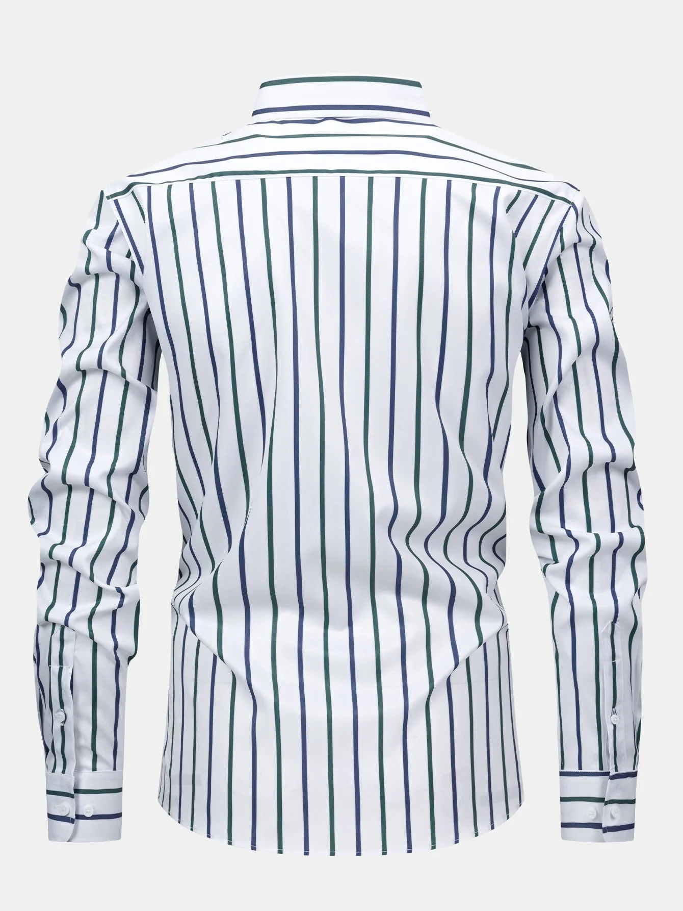 hola STRIPED LONG SLEEVE BUTTON-DOWN SHIRT - Image 26