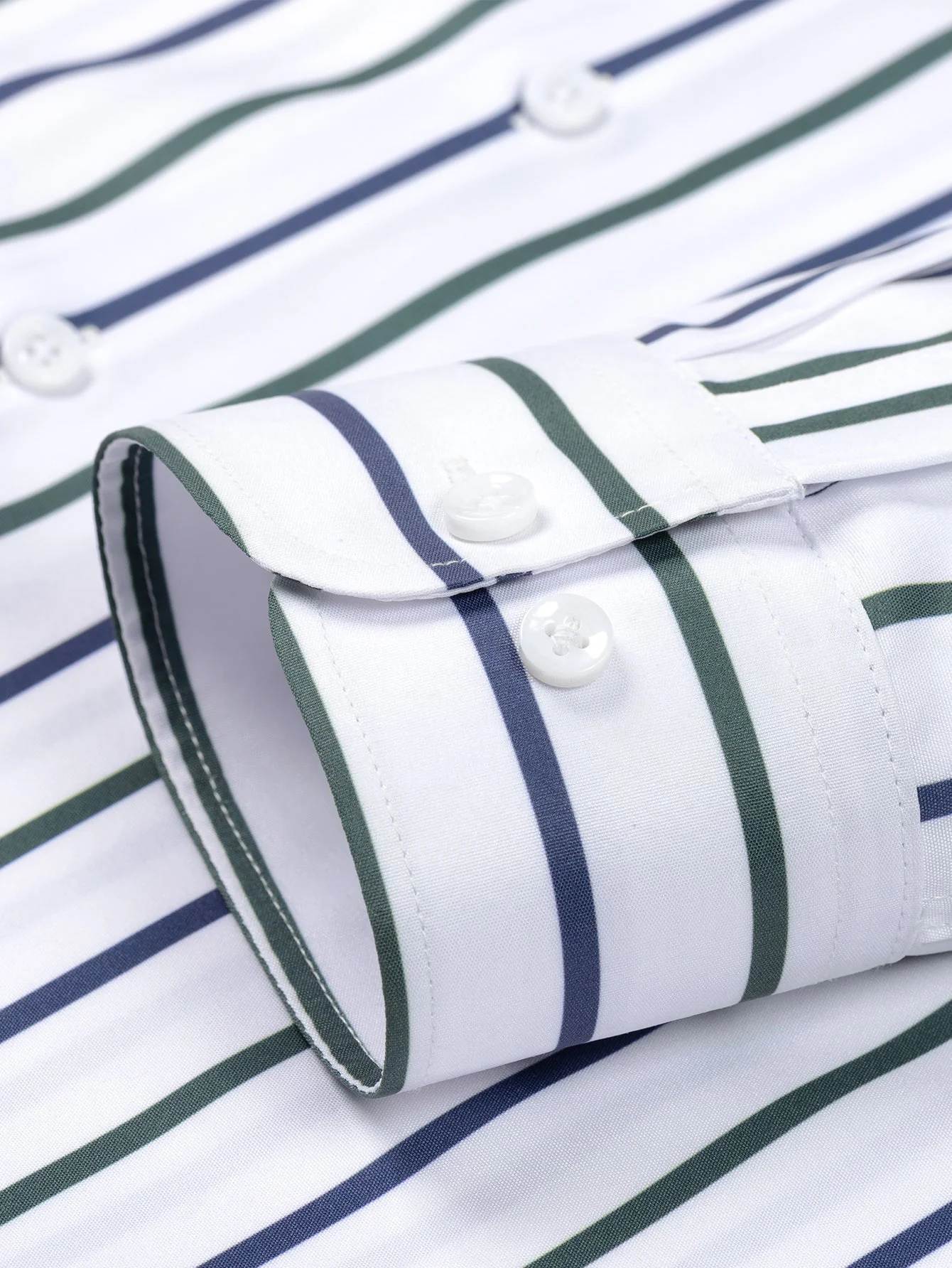 hola STRIPED LONG SLEEVE BUTTON-DOWN SHIRT - Image 28