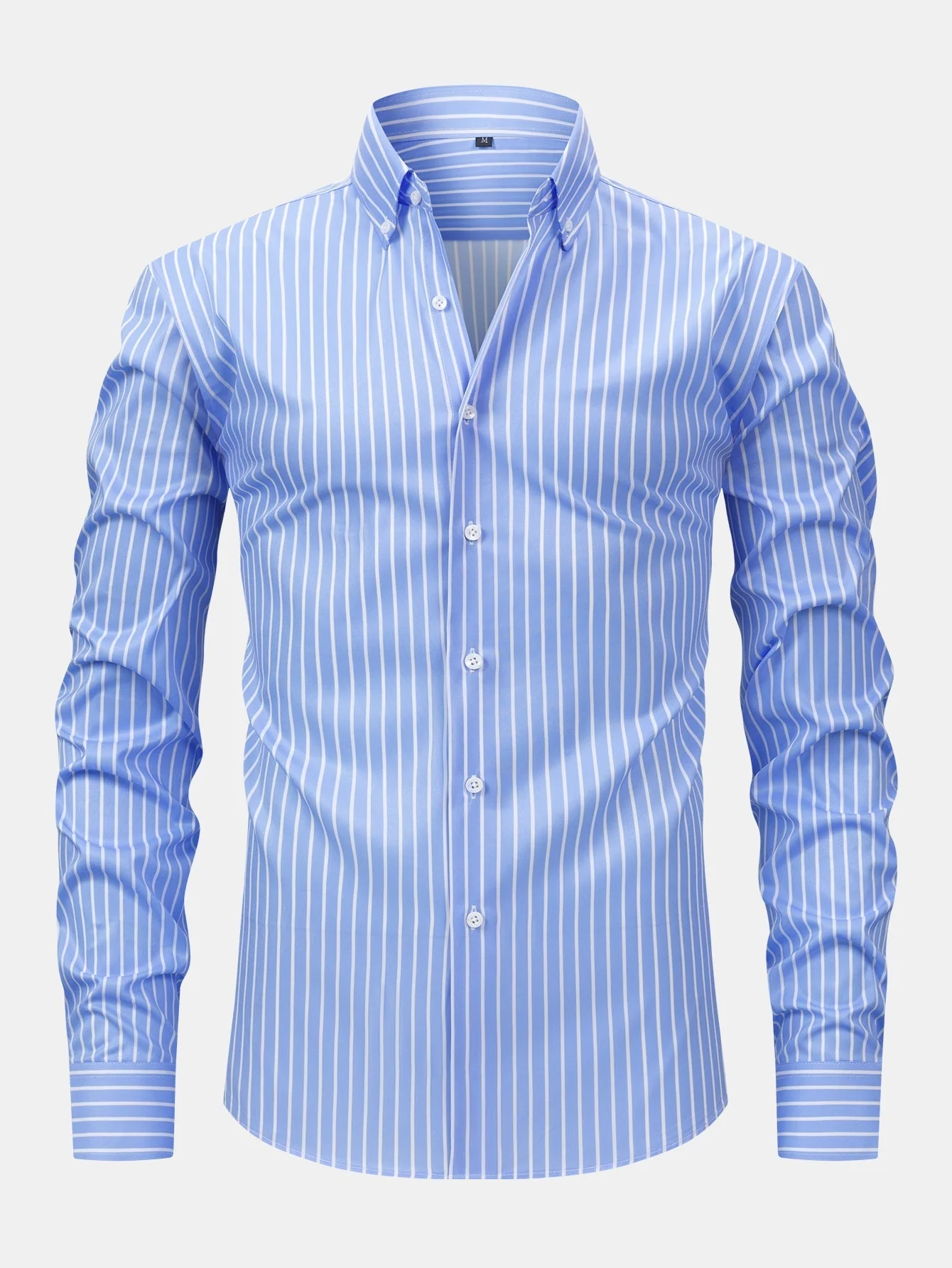 hola STRIPED LONG SLEEVE BUTTON-DOWN SHIRT - Image 3