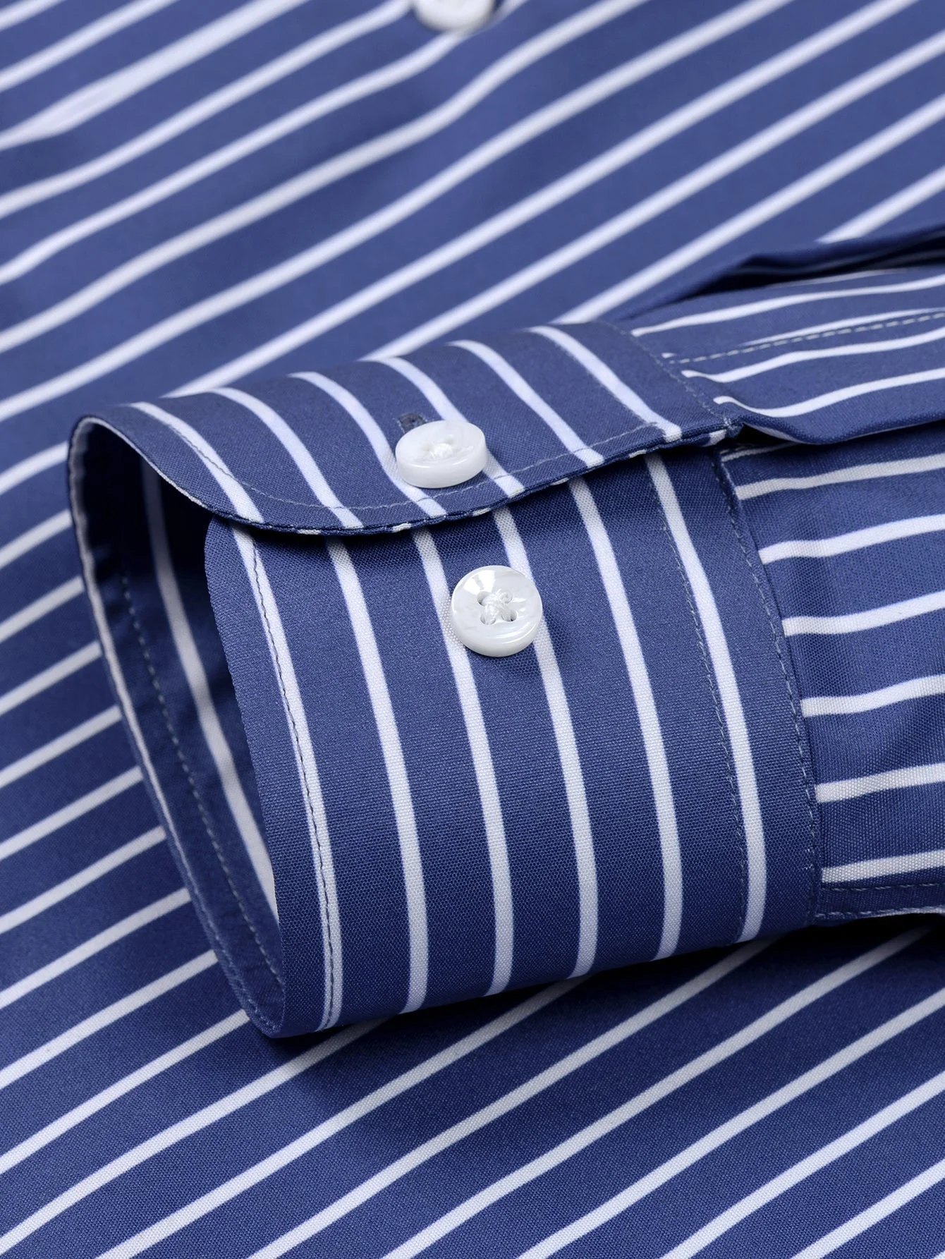 hola STRIPED LONG SLEEVE BUTTON-DOWN SHIRT - Image 7